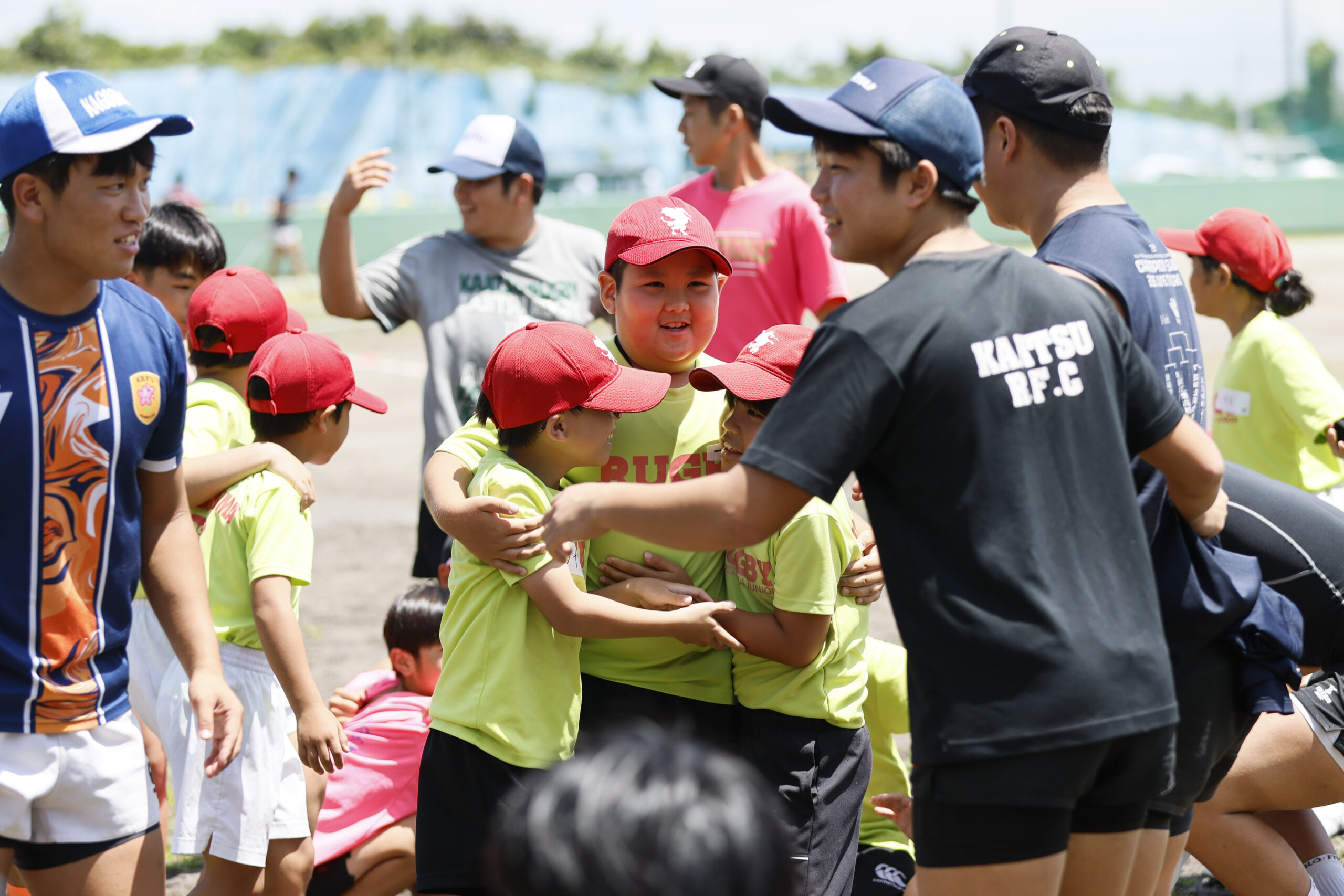 鹿児島ENJOY RUGBYプロジェクトに参加した子どもたち